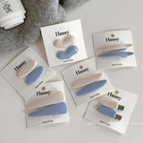 Daiiibabyyy  Milk blue pair clip Korean version broken hair bangs clip girl macaron edge clip duck bill hairpin sweet hair accessories new