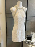 Daiiibabyyy  Bead neck three-dimensional flower dress women's summer temperament advanced sense improved cheongsam skirt