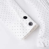 Daiiibabyyy  New Pure Desire Sexy Polka Dot Printed Bow Tie Button Down Shirt Casual Slimming Long Sleeved Top Women