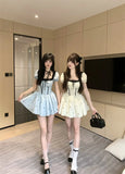 DAIIIBABYYY  -  Polidation Fang Lace Lace Switching Display Dress Women's Korean Victorian Princess A -line Skirt