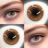 Daiiibabyyy  1 Pair Monaco Blue Color Contact Lenses Color Brown Purple Green Grey Cosmetic Lens Half Yearly Natural Fashion Beauty