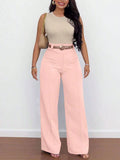 DAIIIBABYYY  -  Solid Casual Loose Long Trouser for Women High Waist Minimalist Street Wige Leg Pants Female Fashion Clothing Style New
