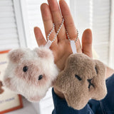 Daiiibabyyy Capybara Key Chain Pendant Soft Long Plush Cute Anime Fluffty Doll Children Gifts Kawaii Bag Pendant Keychain Porte - Clés