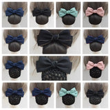 Daiiibabyyy  Vintage Ribbon Bowknot Spring Clip Headwear Korean Style Bun Snood Hairpin Hair Accessories Nurse Hair Clip Bank