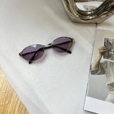 Daiiibabyyy  Oval Shape Woman Sunglasses Korean Style UV400 Protection Sun Glasses Man High Quality Female Sunglass