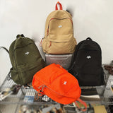 Daiiibabyyy  High School Student Backpack, Simple Solid Color, Middle School Student Backpack, Large Capacity, Lightweight Backpack