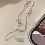 DAIIIBABYYY  -  2 Pieces Punk Snake Bone Chain Bow Necklace for Women Elegant Fashion Jewellery Holiday Party Exquisite Accessories
