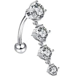 DAIIIBABYYY  -  Fashion Crystal Belly Piercing for Women Sexy Navel Ring Ombligo Belly Button Piercing Body Piercing Jewelry Wholesale