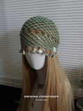 Daiiibabyyy  Unique Design Hand Crochet Hollow Beanie Women Summer Breathable Long Tassel Decor Vibe Knitted Skull Knitted Cap