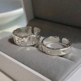 Daiiibabyyy  Punk Opening Ring Women Couple Y2K Shiny Star Finger Rings Handmade Irregular Design Jewelry Hip Hop Party Accessories