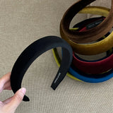 Daiiibabyyy  Women's Velvet Padded Headband Wide Sponge Hair Hoop for Crown Volume Vintage Style Hairband Soft Touch Daily Hair Accessories