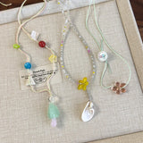 DAIIIBABYYY  -  Summer Colorful Beaded Mushroom Starfish Flower Necklace