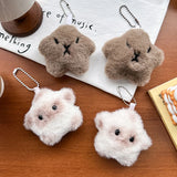 Daiiibabyyy Capybara Key Chain Pendant Soft Long Plush Cute Anime Fluffty Doll Children Gifts Kawaii Bag Pendant Keychain Porte - Clés