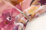 Daiiibabyyy  Ruffles V neck Floral Print Chiffon Full Sleeve Dress Woman Ball Tassel Lacing up Bow Waist Mini Summer Dresses Femme Robe