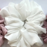DAIIIBABYYY  -  Big Size Chiffon Scrunchies For Muslim Women Custom Elastic Volumizing Oversized Neat stitching Malaysian Bunch Hair Tie