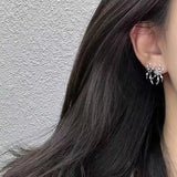 Daiiibabyyy Gothic Retro Old Spider Zircon Earrings Women Fashion Design Black Zircon Earring Party Jewelry Gifts Wholesale
