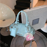 Daiiibabyyy  New Cylinder Bag Crossbody Bag Fashion Y2k Trend Personality Small Capacity Cute Girl Candy Colored Women Bag Crossbody Handbag