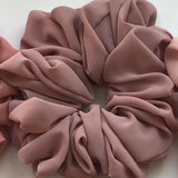 DAIIIBABYYY  -  Big Size Chiffon Scrunchies For Muslim Women Custom Elastic Volumizing Oversized Neat stitching Malaysian Bunch Hair Tie