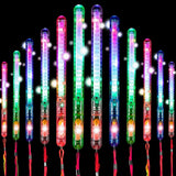 Daiiibabyyy 12/24pcs Flashing LED Wand Sticks Glowing Cheer Wands Multicolor Light Up Wands With Lanyards For Music Concert Party Favor