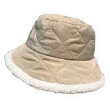 Daiiibabyyy  Winter Cotton Hats Lightweight Warm Hat Bucket Hat Fashion Versatile Foldable Basin Hat Plush Women's Hats Down Panama Caps