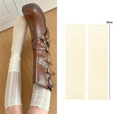 DAIIIBABYYY  -  Ballet Style Lace Leggings Mesh Leg Warmers Women Girls Kawaii Lolita Socks Boot Cuffs Summer Thin Socks Knitted Sleeve Cover