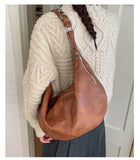 Daiiibabyyy  Trendy Pu Leather Women Hobo Bag 2026 Y2k Aesthetic Simple All Match Crossbody Bags Vintage Streetwear Casual Shoulder Handbags