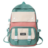 Daiiibabyyy  Fashion Nylon Backpack Large Capacity Korean Color School Bag Multifunction Breathable Book Bag Teenage