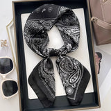 DAIIIBABYYY  -  New Silk Square Scarf Women Luxury Floral Print Kerchief Soft Satin Hairband Hands Bag Ribbon Foulard Hijab Neckerchief Headband