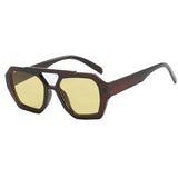 Daiiibabyyy  Unisex Sunglasses European American Double Beam Irregular New Retro High Quality Luxury Brand Personalized Popular Sunglasses