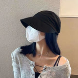 DAIIIBABYYY  -  Women's Bucket Hat Panama Fashion Sun Visor Breathable Fisherman Protection Hat Ponytail Cap Summer Hats Beach Sun Hats