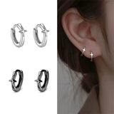 Daiiibabyyy  Cross Star Earrings Fashionable High Grade Mang Star Punk Earrings Simple Trendy Delicate Earrings Men's Women's Jewelry Gifts
