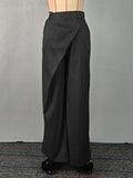 DAIIIBABYYY  -  Women's Suit Pants Gray Black Wide Leg Trouser New Fashion Asymmetric High Waisted Split-Joint Spring Female Clothing