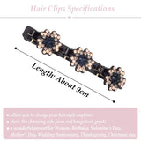 Daiiibabyyy  8pcs Sparkling Crystal Stone Braided Hair Clips for Thick Thin Hair, Girls / Women Hair Accessories for Styling Sectioning