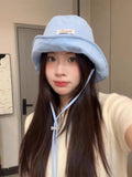 DAIIIBABYYY  -  Foldable Wide Brim Fisherman Hat with Drawstring Bag Convertible Sunshade Outdoor Fishing Cap Summer Multi-Functional Protection