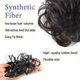 Daiiibabyyy  LUPU Messy Bun Hair Piece Wavy Curly Scrunchies Synthetic Chignon Ponytail Hair Extensions