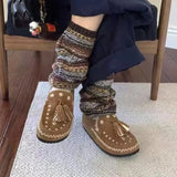 Daiiibabyyy  New Women's Winter Shoes Bohemian Style Plush Warm Casual Shoes for Woman Fashion Baotou Mule Shoe Designer Shoes Zapatos Mujer