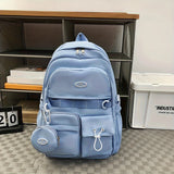 Daiiibabyyy  Backpack Simple Large Capacity Sports Travel Backpack Junior High School Leisure Backpack Tutorial Bag