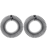 Daiiibabyyy  2pcs Rhinestone Plastic Full Circle Stretch Diamond Flexible Comb Teeth Headband Hair Band Clip Face Wash Fixed Hair Accessories