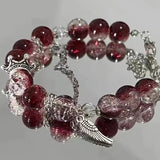 DAIIIBABYYY  -  New Fashion Y2K Sweet Cherry Blossom Bracelet For Women Exquisite Elegant Flower Crystal Beaded Bracelet Girl Party Jewelry Gift