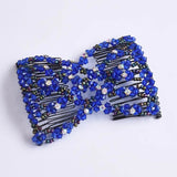 Daiiibabyyy  DIY Women Elastic Magic Hair Combs Vintage Hair Clip Claw Bun Maker Tools Hairstyle Fashion Pearl Beads Hairdo Hair Accessories