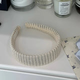 DAIIIBABYYY  -  Sweet cream knitted wool headband autumn and winter foreign style daily versatile headband hairhoop go out hair accessories new