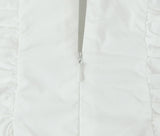 Daiiibabyyy  Sexy White Slash Collar Backless Midi Long Strapless Dress Women Pleated Folded Low Waist Pleated Ruched Hem Swing Party Robe