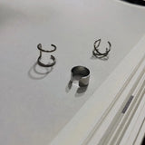 Daiiibabyyy  Vintage Y2K Punk Ear Clips Non Piercing Fake Earrings for Women Hip Hop Ear Rings Unisex Simple Clip Earring Jewelry Accessories
