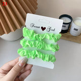 DAIIIBABYYY  -  3PCs/set Silk Satin Elastic Hair Band Small Scrunchies Set Ladies Rubber Bands Ponytail Holders for Women Girls Hair accessories