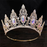 Daiiibabyyy  Wedding Luxury Hair Tiara Crystal Bridal Tiara Crown Diadem Veil Tiaras Wedding Hair Accessories Headpieces Head Jewelry