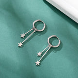 DAIIIBABYYY  -  Love Star Pendant Stainless Steel Earrings for Women's Girls Fashion Sweet Romantic Valentine's Day Gifts Jewelry Gifts