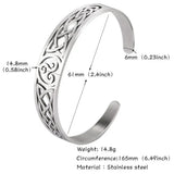 DAIIIBABYYY  -  Viking Stainless Steel Bracelets Valknut Nordic Triskelion Vintage Gothic Irish Knot Amulet Cuff Bangle for Men Women