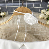 DAIIIBABYYY  -  Sexy pleated Off Shoulder Three-dimensional flower ruffle Dress Chic Vintage Evening Party Club  Women Chic puff dresses