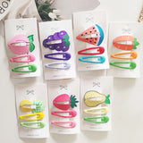 DAIIIBABYYY  -  3pc Fashion Cartoon Cute Fruit BB Hairpin Hair Clips for Women Girls Childs Gift Hair Accessories Party Holiday Ornament