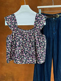 DAIIIBABYYY  -  Summer Korean Version of Age Reducing Floral Camisole Vest for Women's Versatile Sleeveless Vacation Style Doll Top